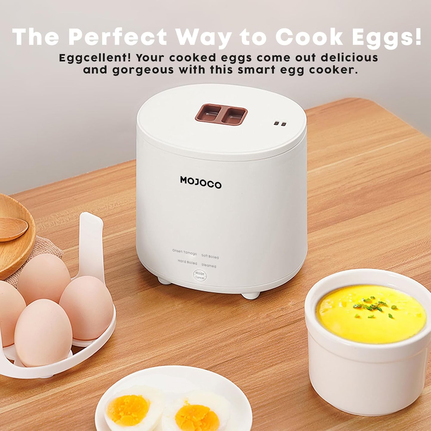Rapid Mini Egg Cooker with Auto Shut-Off & Steaming Function