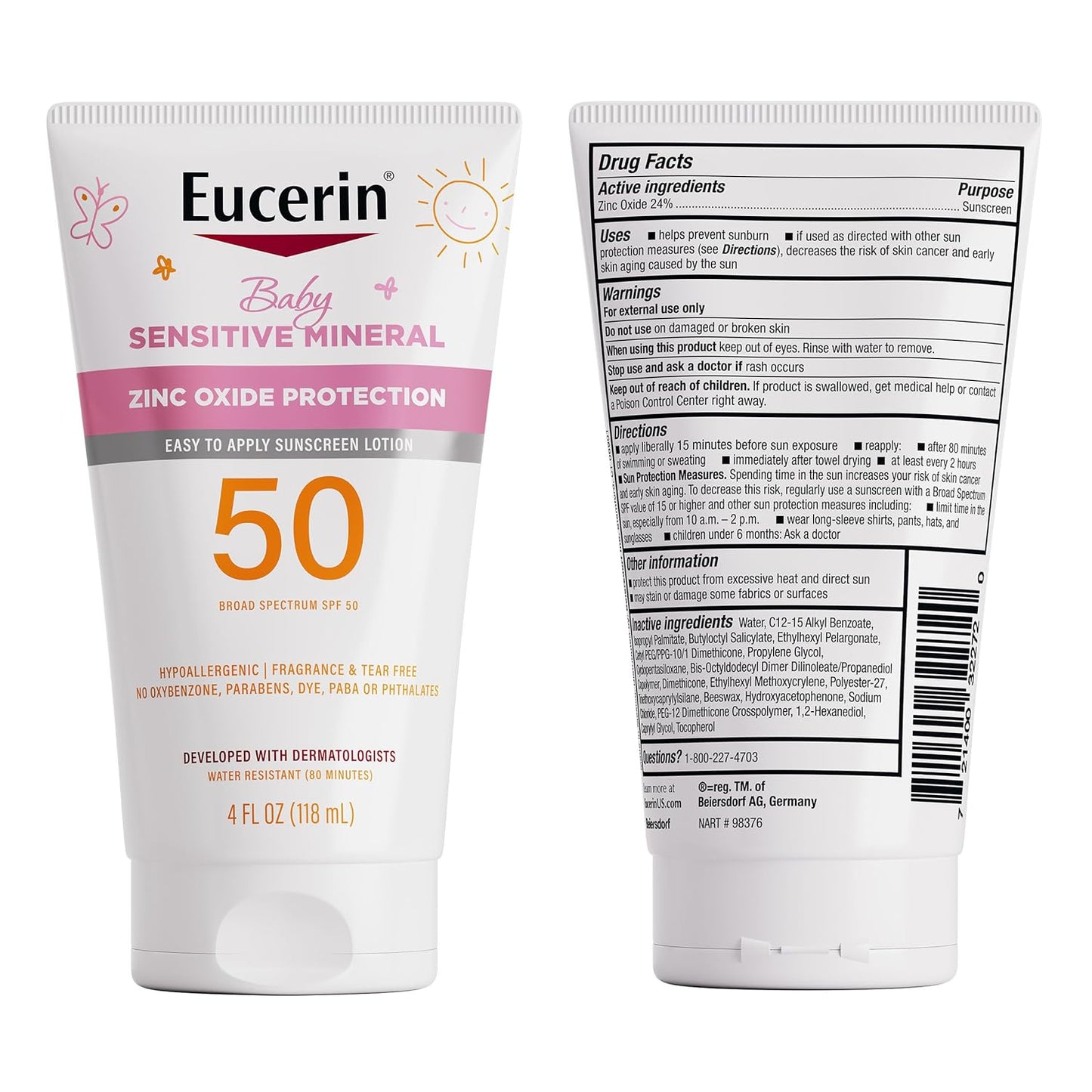 Baby Mineral Sunscreen Lotion SPF 50 with Zinc Oxide