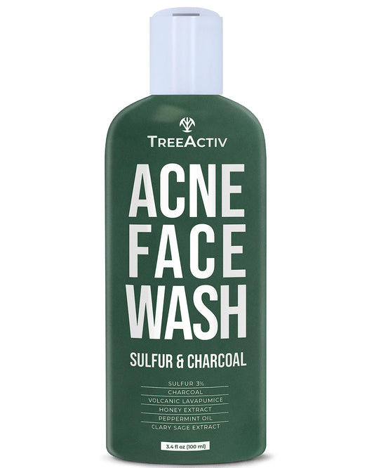 Charcoal & Sulfur Face Wash for Acne-Prone Skin