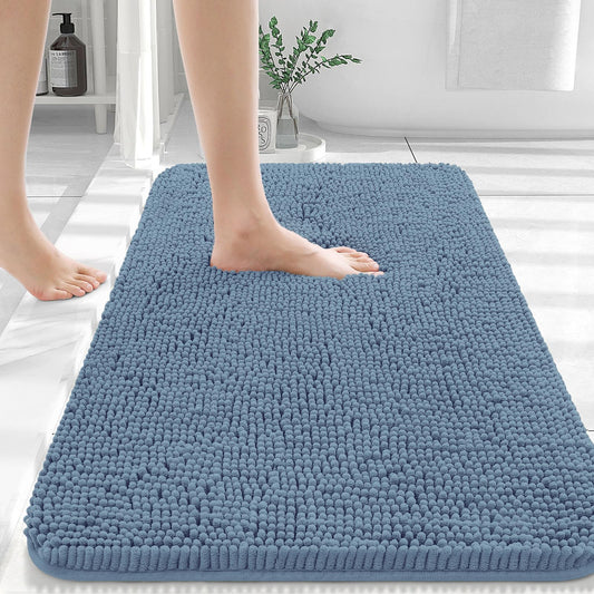 Extra Soft Chenille Bathroom Rug with Rubber Backing