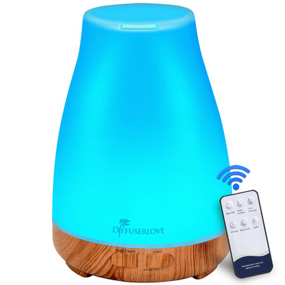 300ml Essential Oil Diffuser with Remote Control & 7-Color LED Light