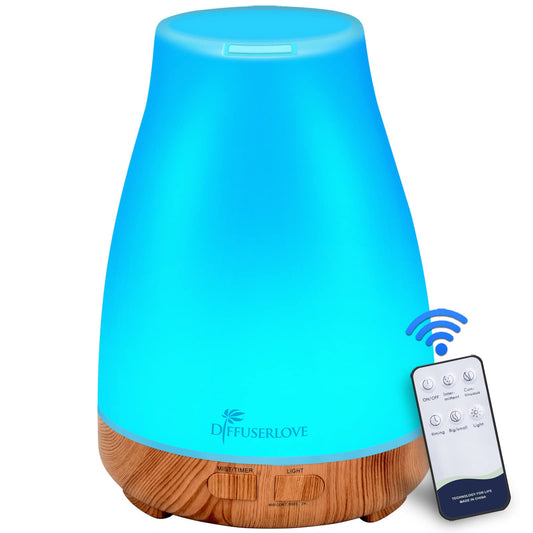 300ml Essential Oil Diffuser with Remote Control & 7-Color LED Light