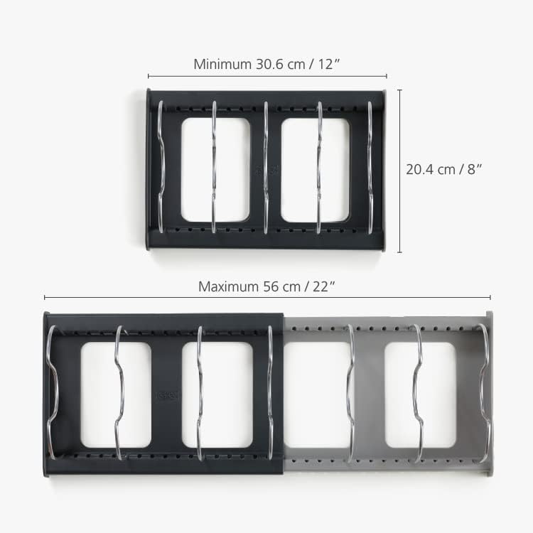 Expandable Kitchen Cookware & Pan Lid Drawer Organizer