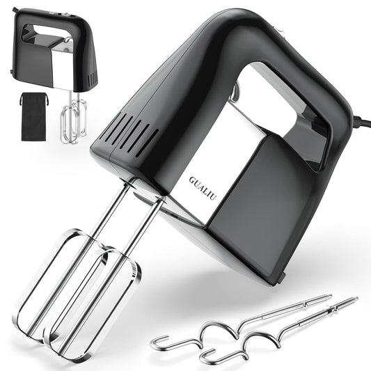 450W Electric Hand Mixer with 5 Speeds & Stainless Steel Attachments