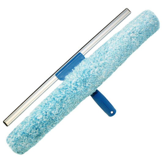 18-Inch 2-in-1 Window Squeegee & Microfiber Scrubber