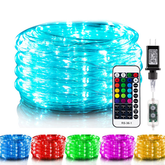 Color Changing LED Rope Lights with Remote Control – 16 Colors
