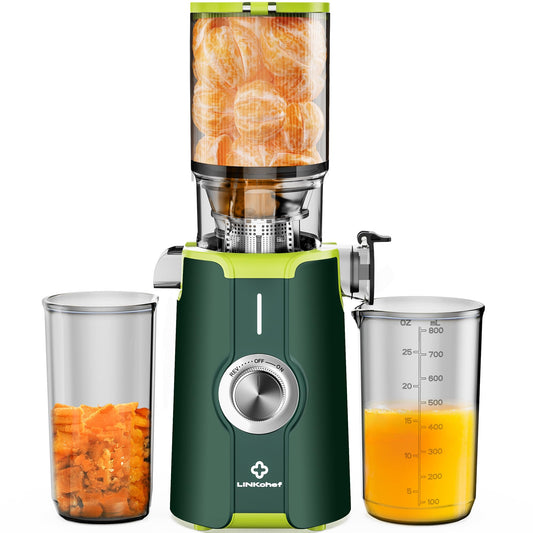 200W Cold Press Juicer with 4.35-Inch Wide Feed Chute