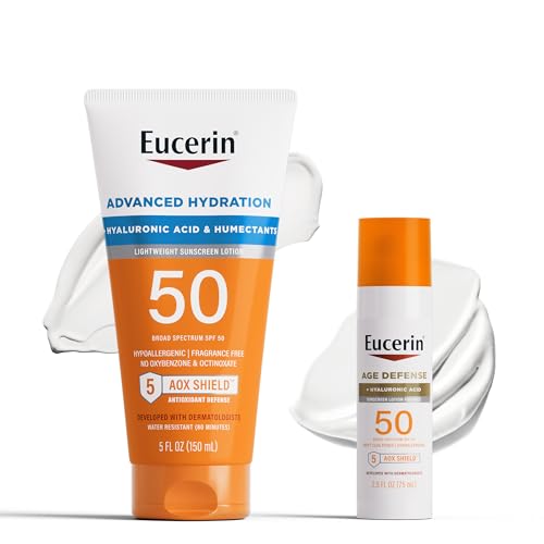 SPF 50 Sunscreen Lotion Set with Hyaluronic Acid