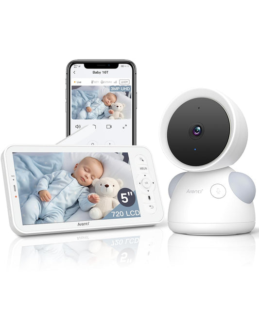 WiFi Baby Monitor with 5-Inch Display, Camera & Two-Way Audio