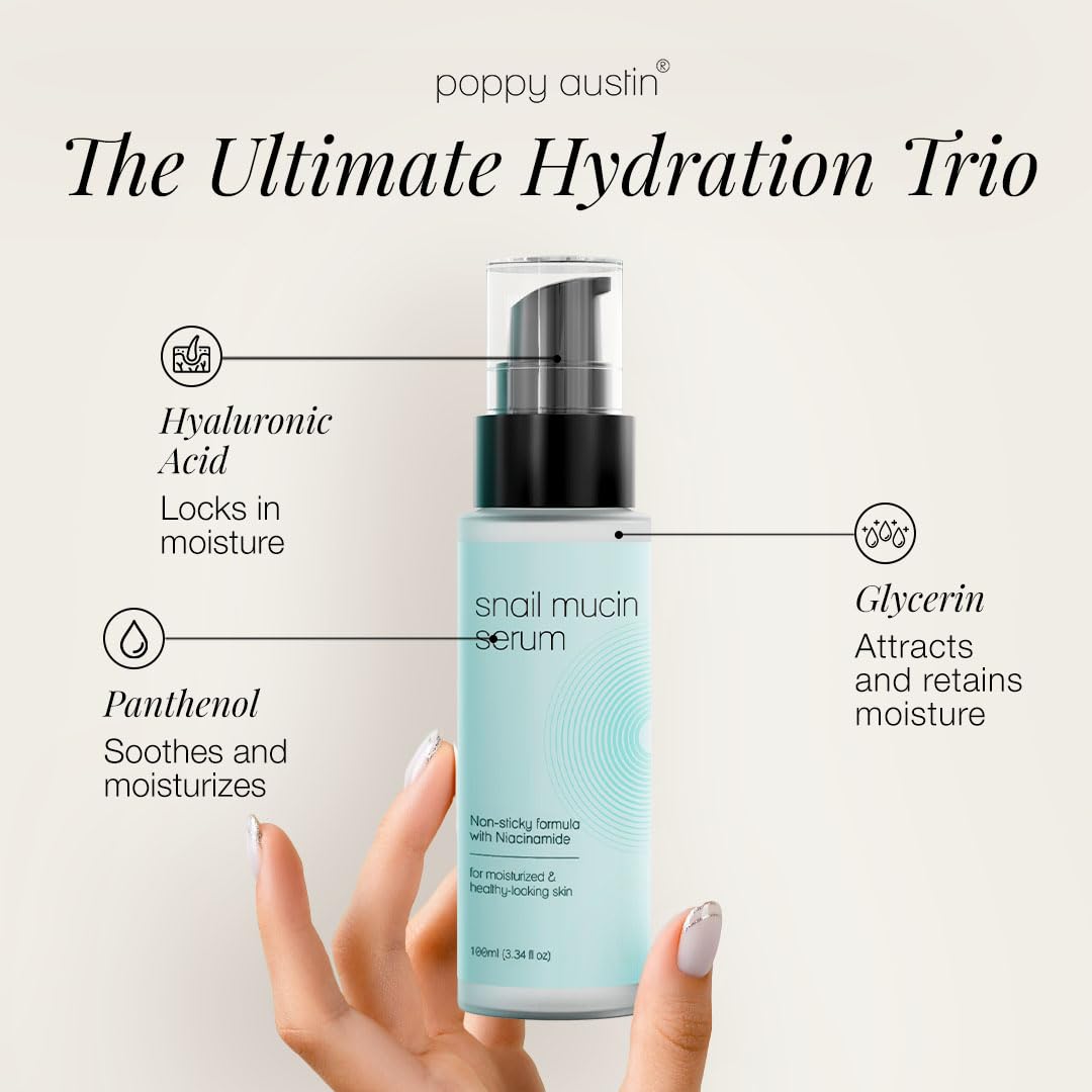 96% Snail Mucin Face Serum with Niacinamide & Hyaluronic Acid