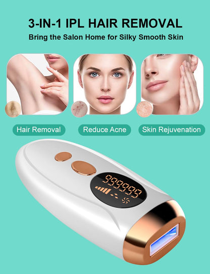 At-Home IPL Hair Removal Device with 999,999 Flashes