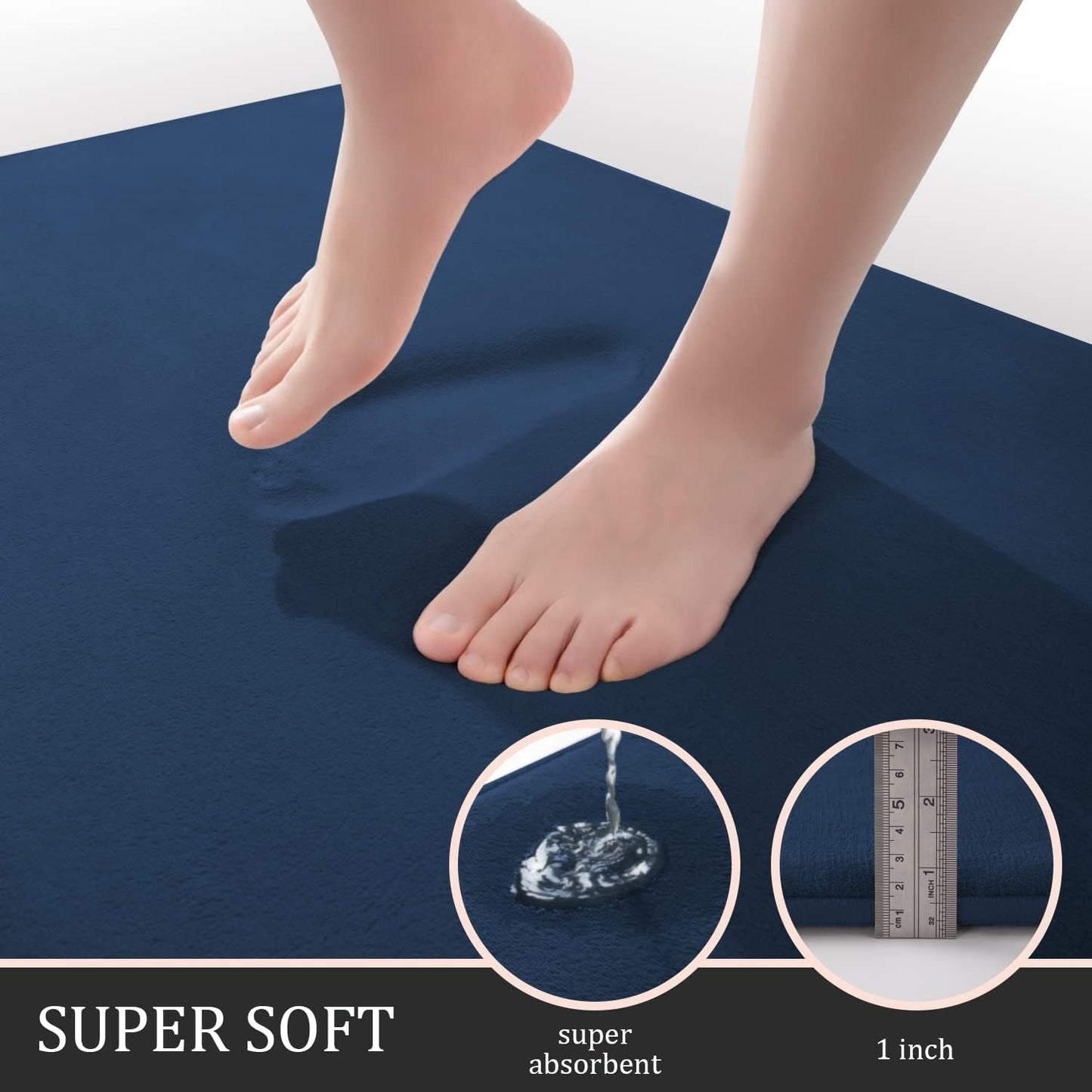 5-Piece Memory Foam Bathroom Rug Set