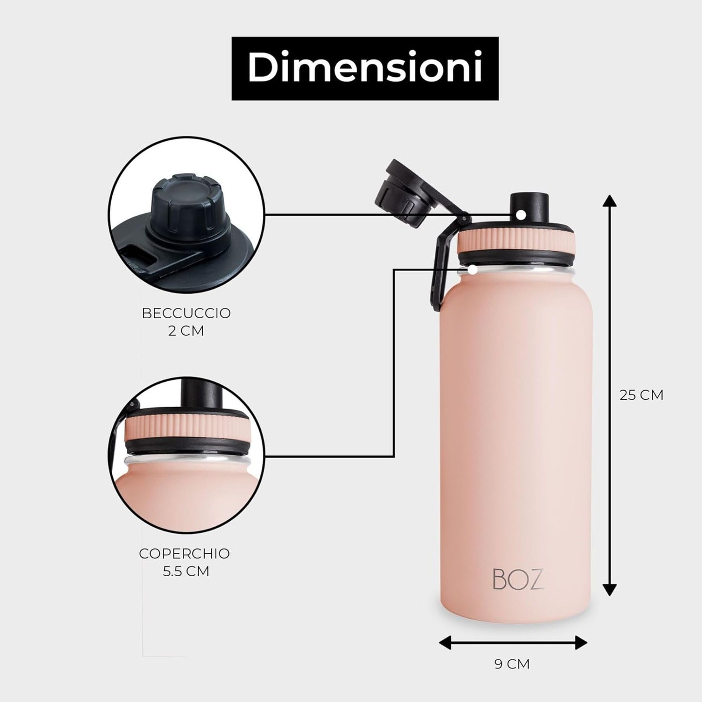 2-Pack 32oz Vacuum Insulated Stainless Steel Water Bottles