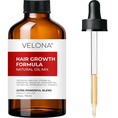 Natural Hair Growth Oil Blend with Rosemary & Castor Oil