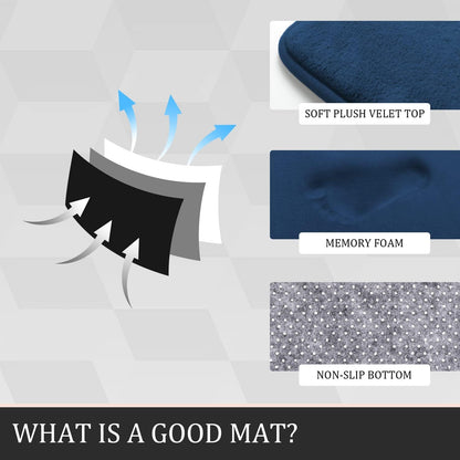 5-Piece Memory Foam Bathroom Rug Set