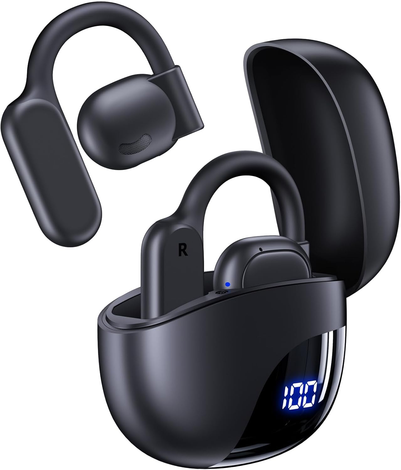 Open-Ear Bluetooth 5.3 Wireless Earbuds with 80-Hour Battery Life