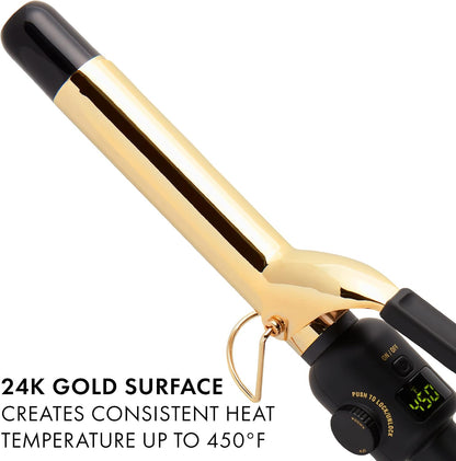 24K Gold 1-1/4 Inch Digital Curling Iron