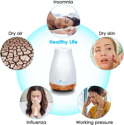 300ml Essential Oil Diffuser with Remote Control & 7-Color LED Light