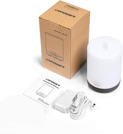 300ml Ultrasonic Essential Oil Diffuser with LED Night Light & Auto Shut-Off