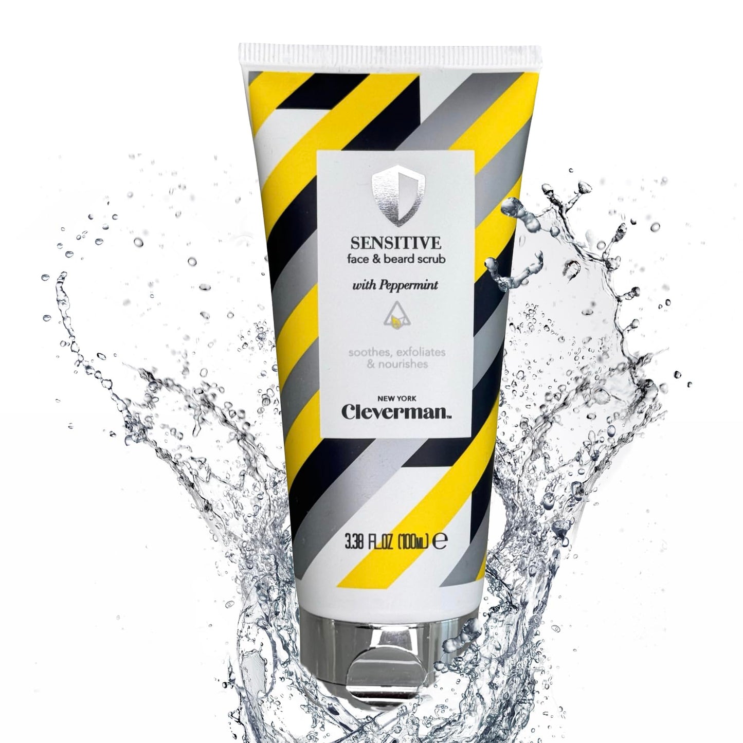 Sensitive Face & Beard Scrub for Men with Peppermint