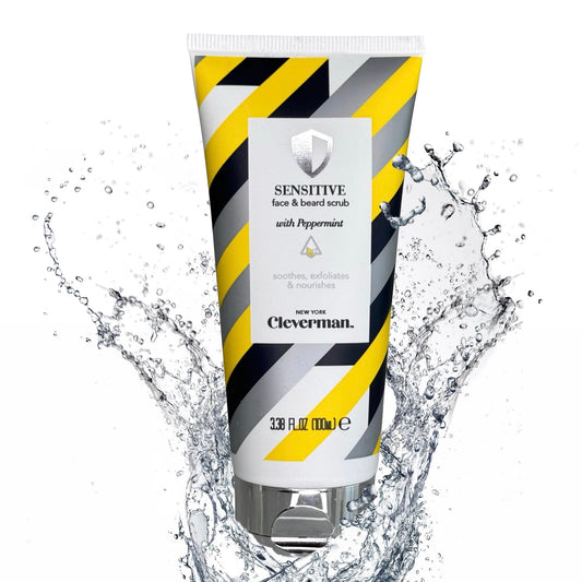 Sensitive Face & Beard Scrub for Men with Peppermint