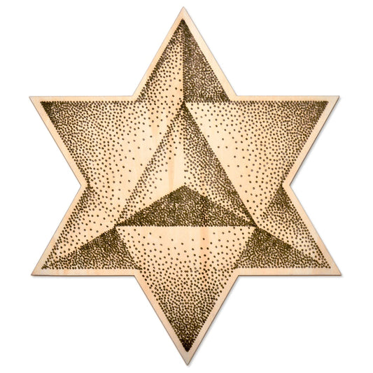 12-Inch Merkabah Sacred Geometry Wood Wall Art