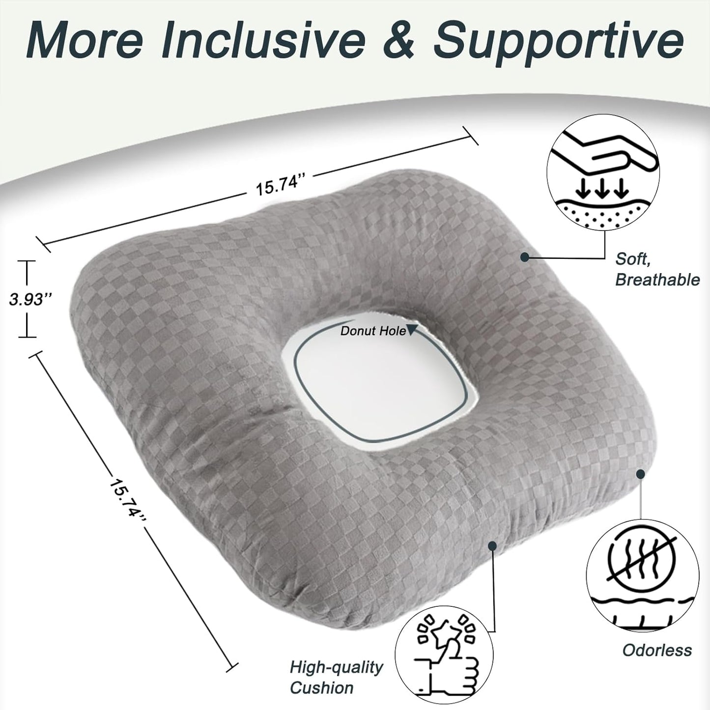 Ergonomic Donut Seat Cushion for Wheelchair & Office Chair