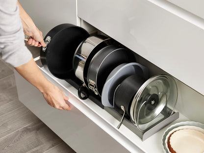 Expandable Kitchen Cookware & Pan Lid Drawer Organizer