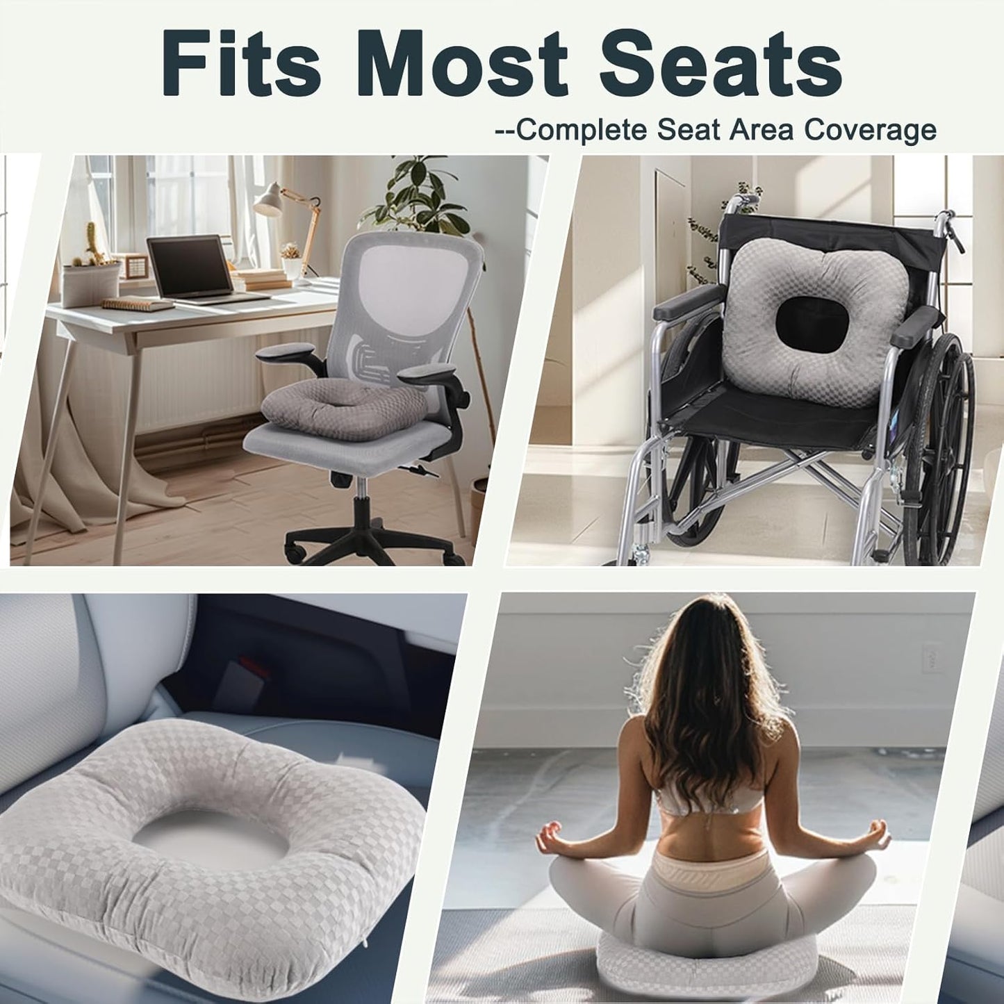 Ergonomic Donut Seat Cushion for Wheelchair & Office Chair