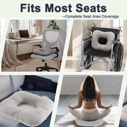 Ergonomic Donut Seat Cushion for Wheelchair & Office Chair