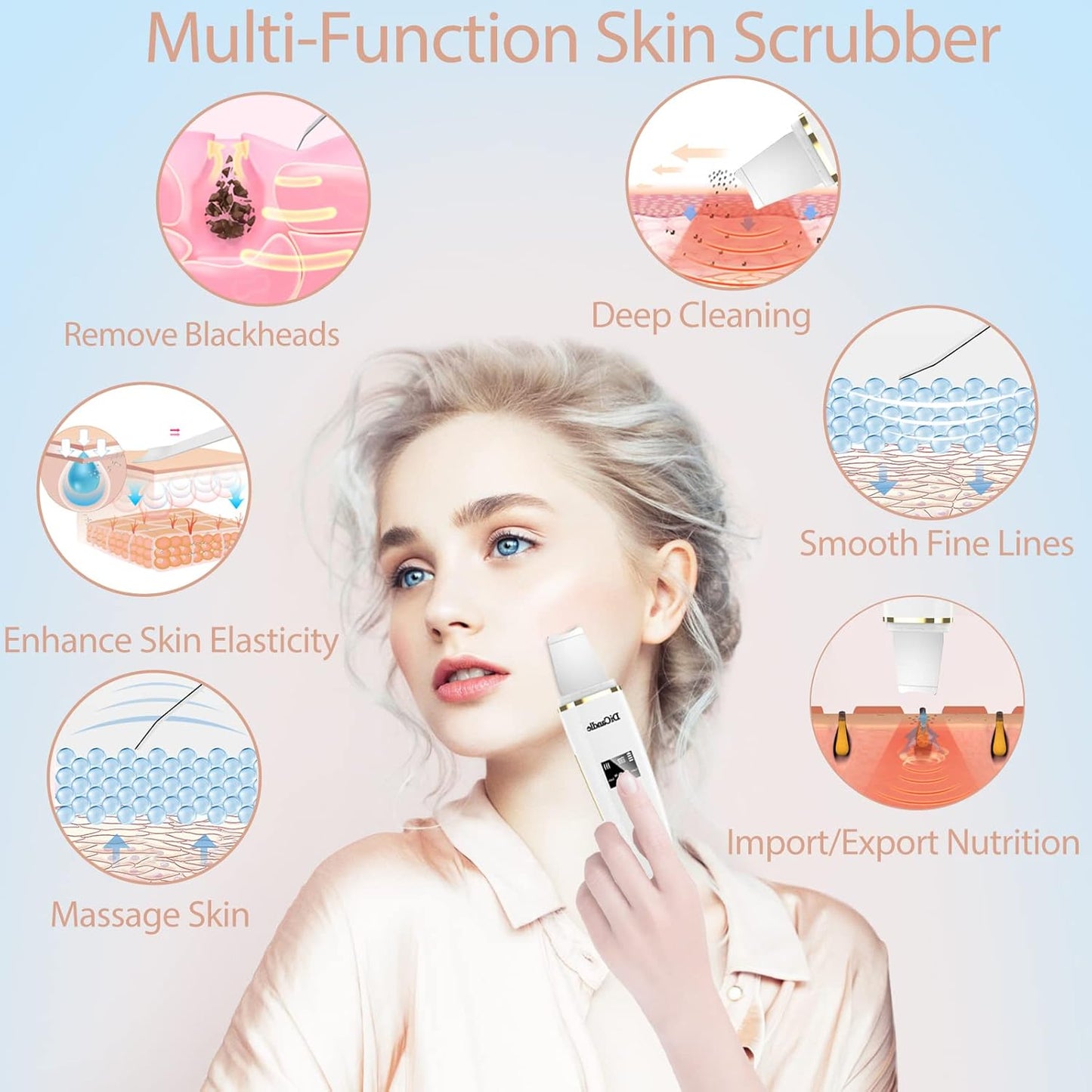 Ultrasonic Skin Scrubber & Blackhead Remover Spatula