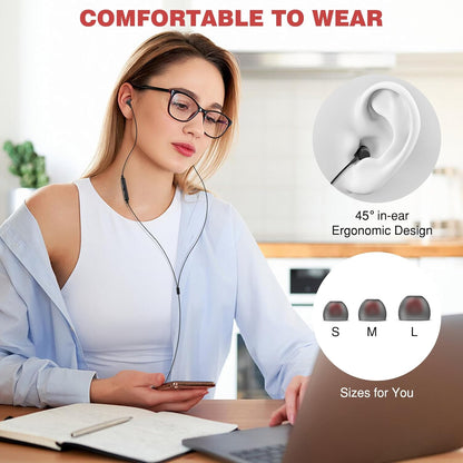 3.5mm Wired Earbuds with Microphone & Volume Control