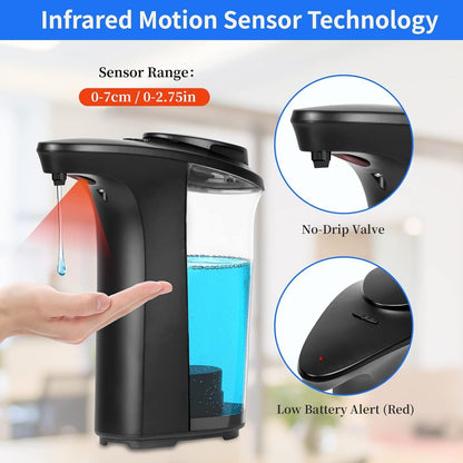 500ml Touchless Automatic Soap Dispenser with Adjustable Volume Control