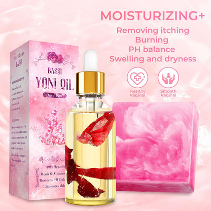 Feminine Care Soap Bars & Natural Intimate Oil Set