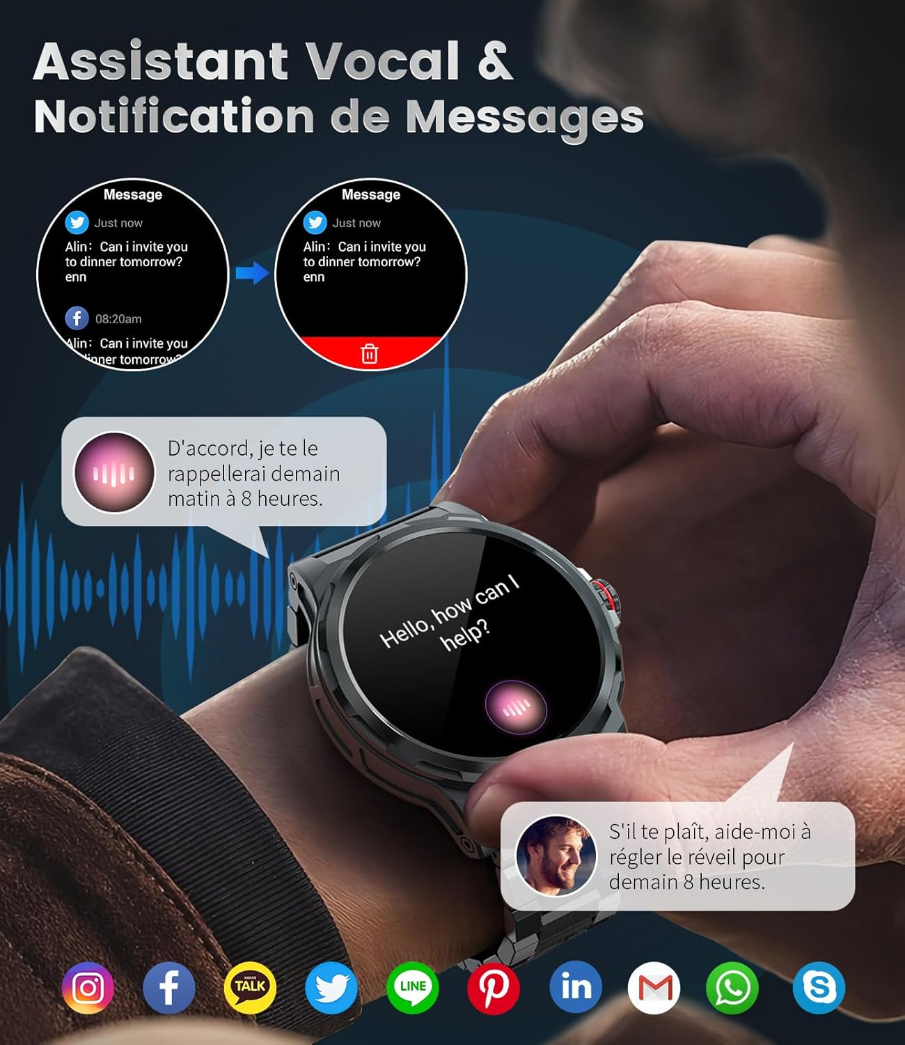 1.43-Inch AMOLED Smart Watch with Bluetooth Calling & Health Monitor