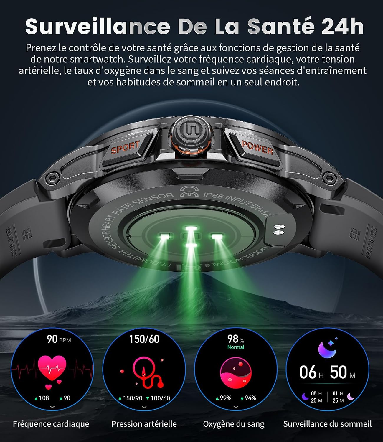 1.43-Inch AMOLED Smart Watch with Bluetooth Calling & Health Monitor