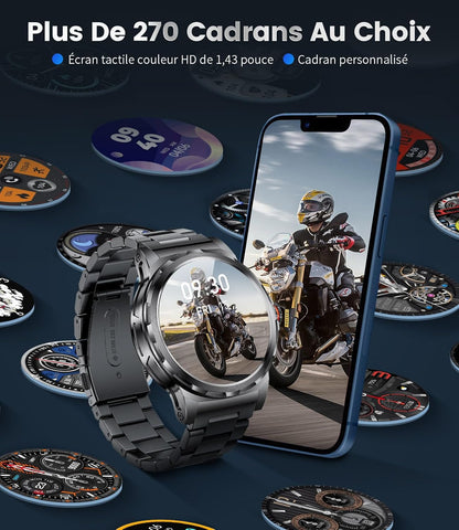 1.43-Inch AMOLED Smart Watch with Bluetooth Calling & Health Monitor