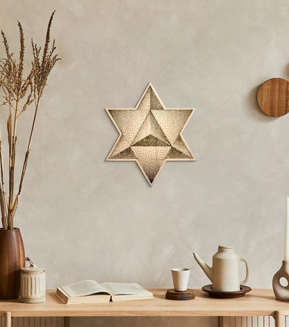 12-Inch Merkabah Sacred Geometry Wood Wall Art