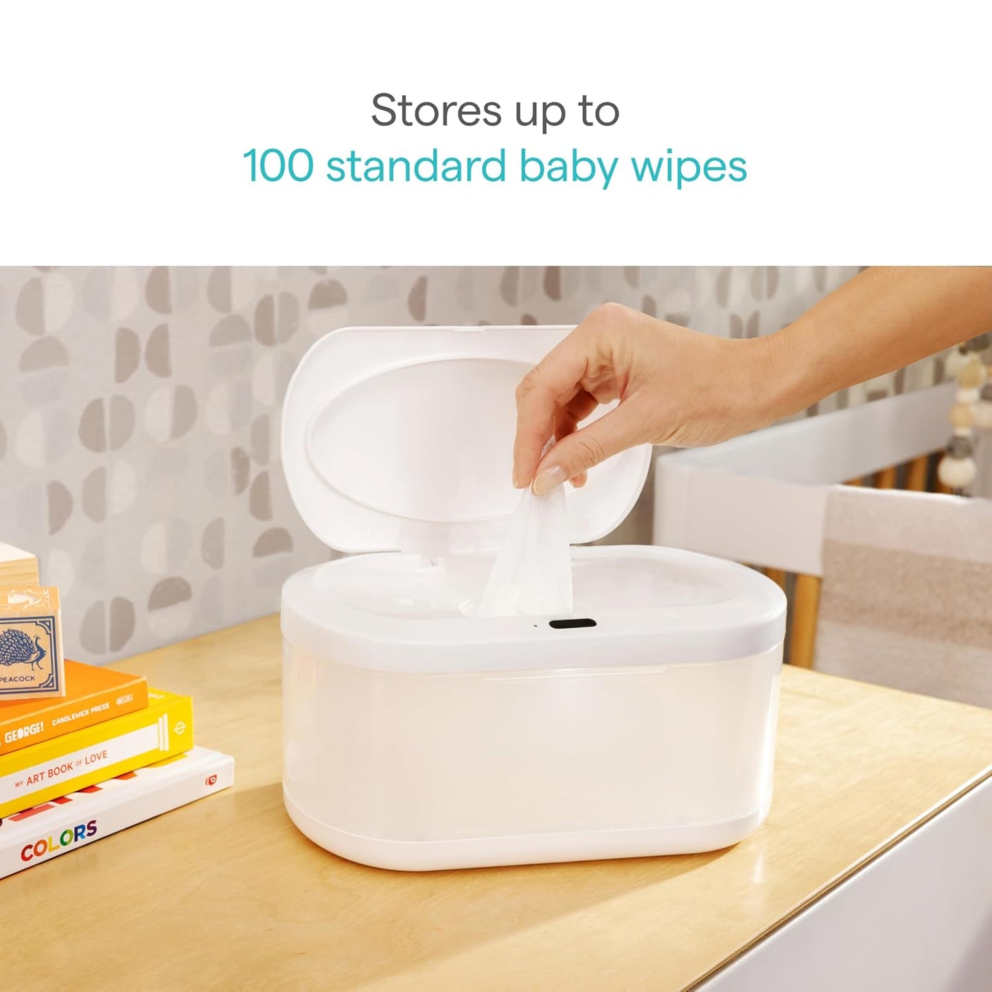 Touch-Free Baby Wipe Warmer with Night Light & Motion Sensor