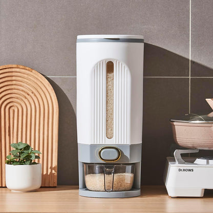 11 Lbs Rice Dispenser with Measuring Cup & Time Scale