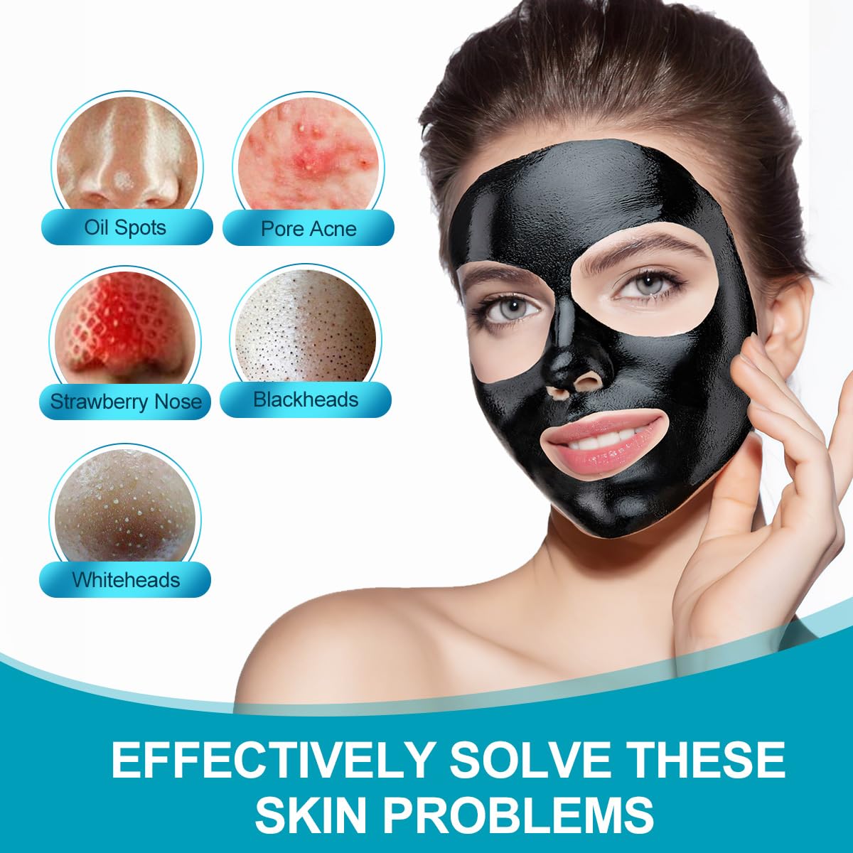 Charcoal Peel-Off Blackhead Remover Mask Kit with Tools
