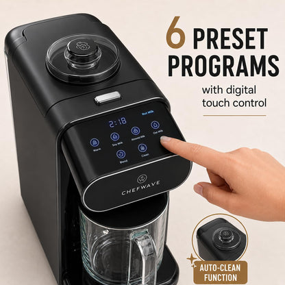 6-in-1 Plant-Based Milk Maker with Auto-Clean & Delay Start