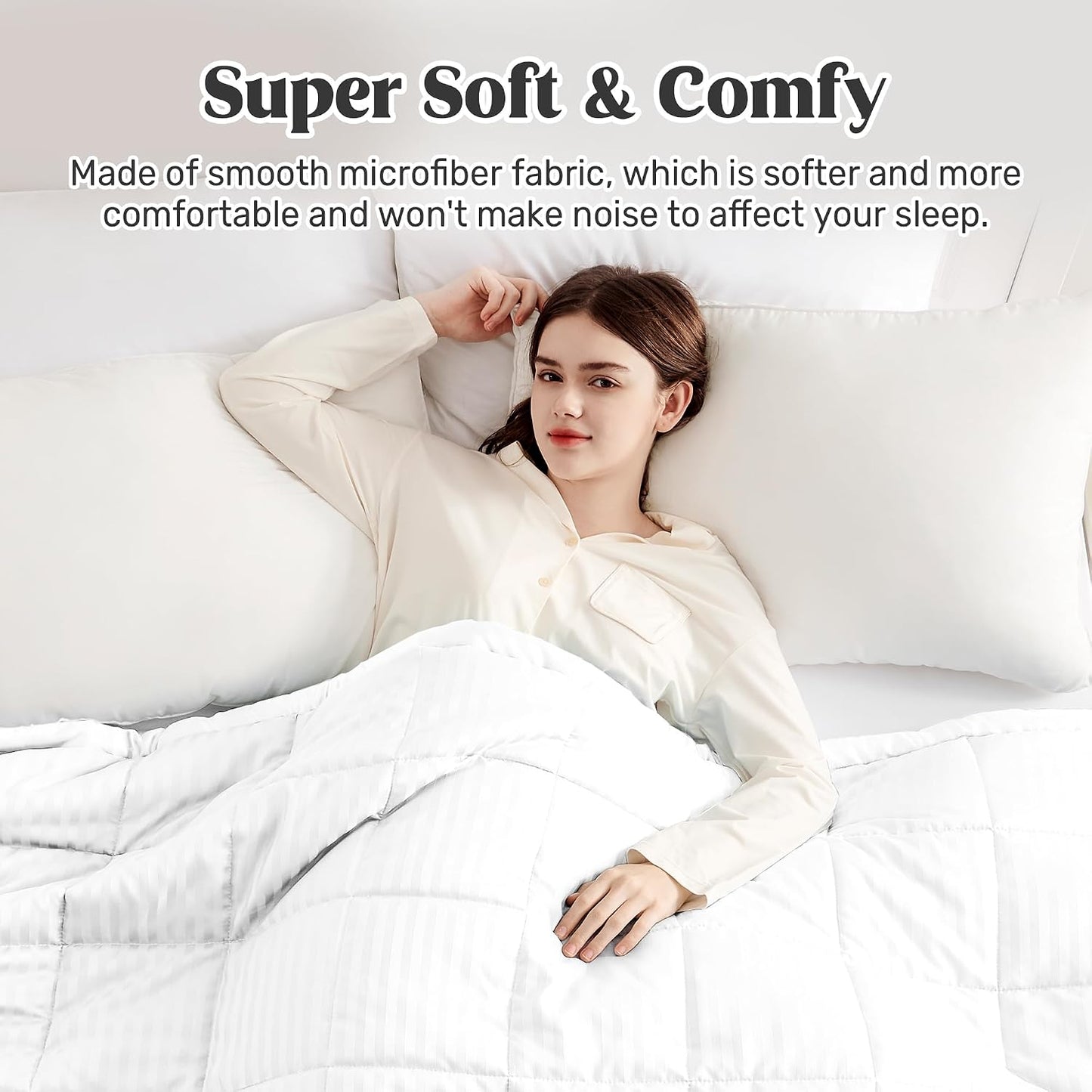 Queen Size Lightweight Down Alternative Blanket with Satin Trim