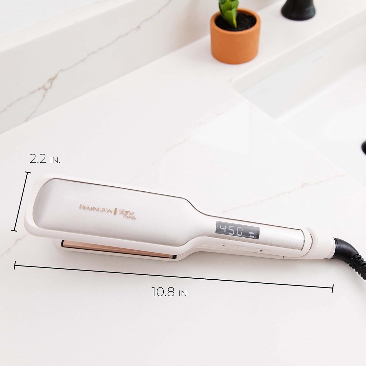 2-Inch Ceramic Hair Straightener with Argan Oil & Keratin