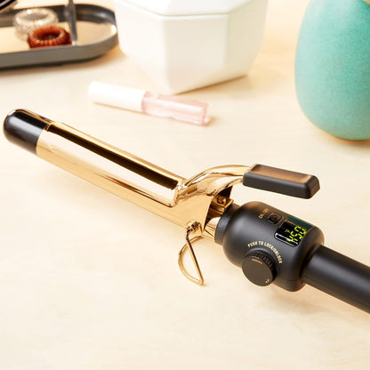 24K Gold 1-1/4 Inch Digital Curling Iron