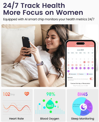 Women’s Smart Watch with Call Function & Fitness Tracking