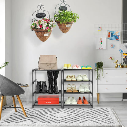 4-Tier Narrow Shoe Rack for Small Spaces