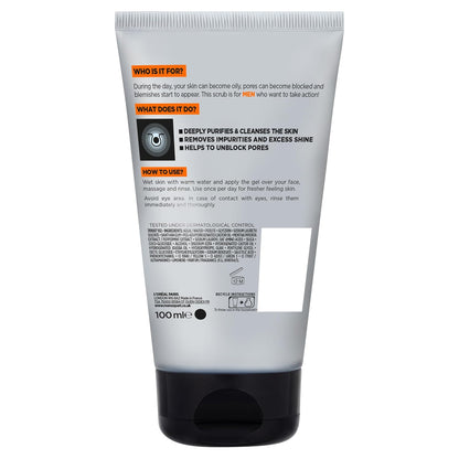 Men’s Deep Exfoliating Face Scrub Wash 100ml