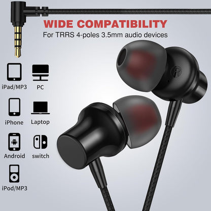3.5mm Wired Earbuds with Microphone & Volume Control