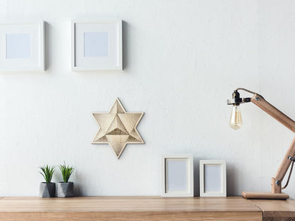 12-Inch Merkabah Sacred Geometry Wood Wall Art